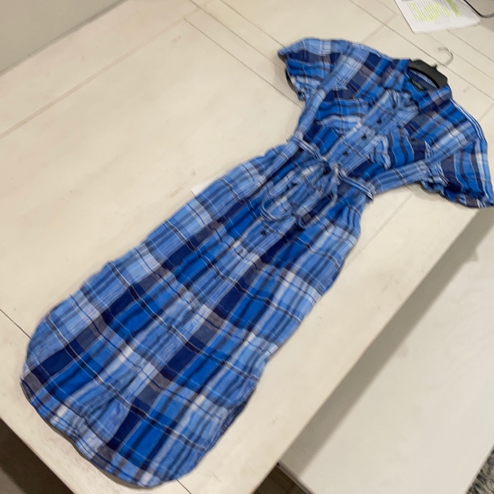 New 90’s Style Ralph Lauren Dress in Blue Size 8
